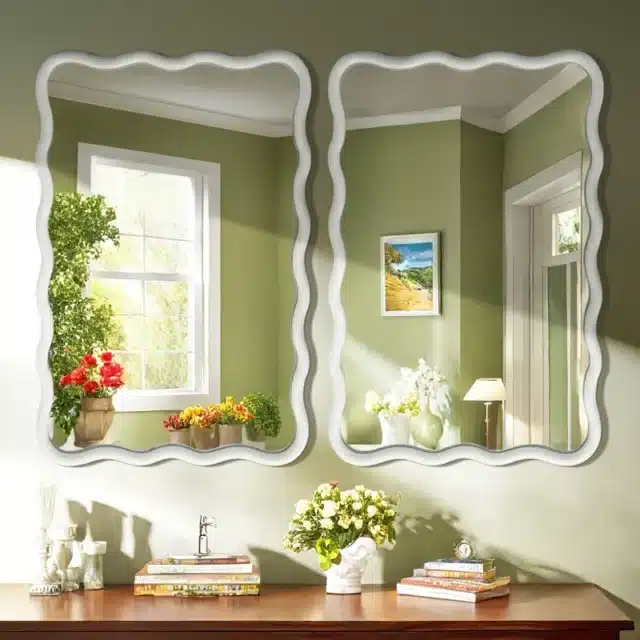 Chepachet Solid Wood Rectangle Mirror Set for decorative wall mirrors