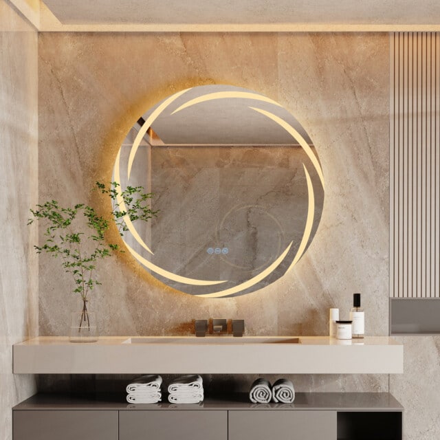 Glenis Round LED Mirror