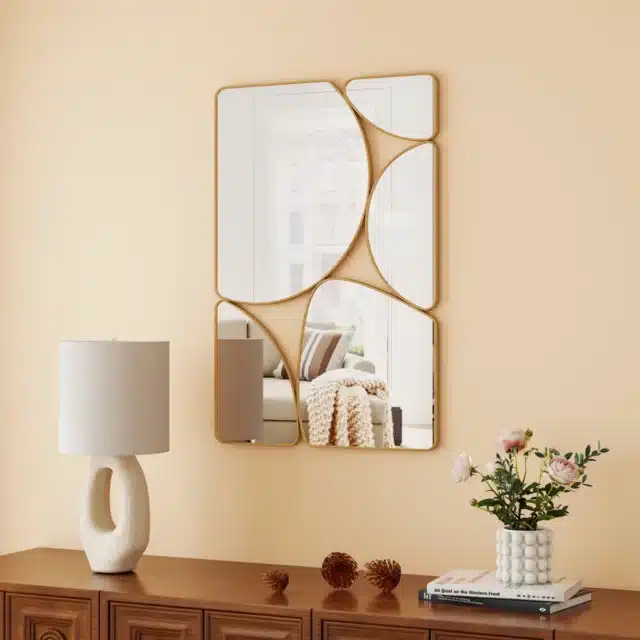 Kaylie Pebble Shaped Metal Wall Mirror