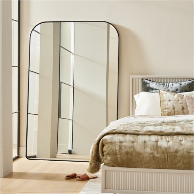 Streamline Oversized Wide Arch Metal Floor Mirror