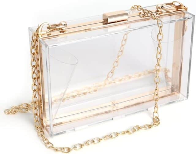 Acrylic Box Clutch for clear stadium bags