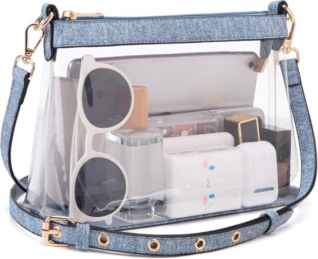 Clear Bag for Stadium Events, Clear Purses for Women, Stadium Approved Crossbody Bag