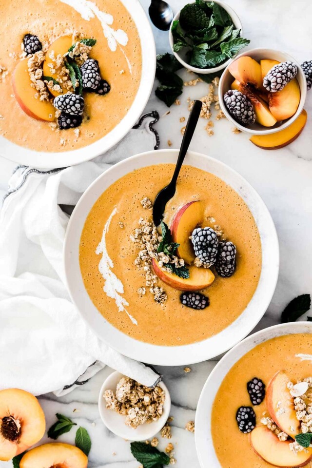 Peach Chilled Soup for summer soups