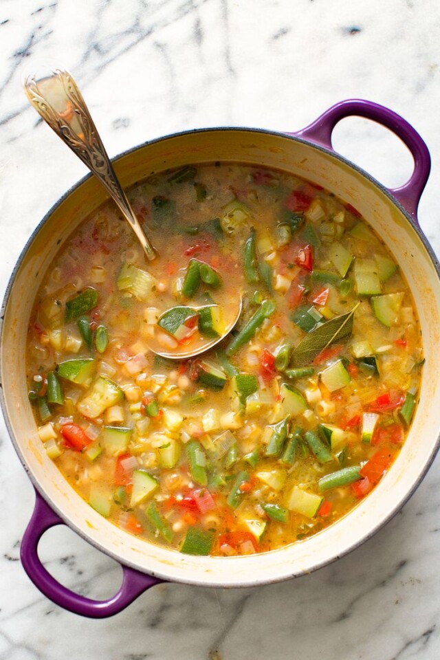 Summer Minestrone Soup for summer soups
