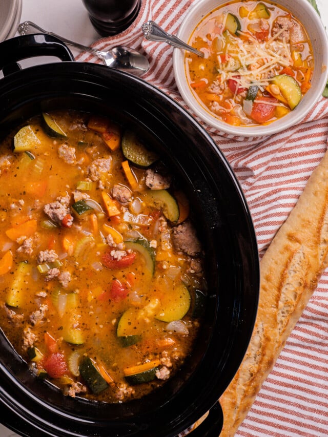 Slow Cooker Italian Summer Soup for summer soup recipes