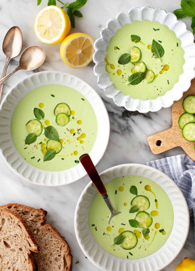 Cold Cucumber Soup for summer soups