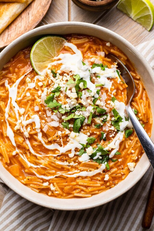 Sopa de Fideo for summer soup recipe