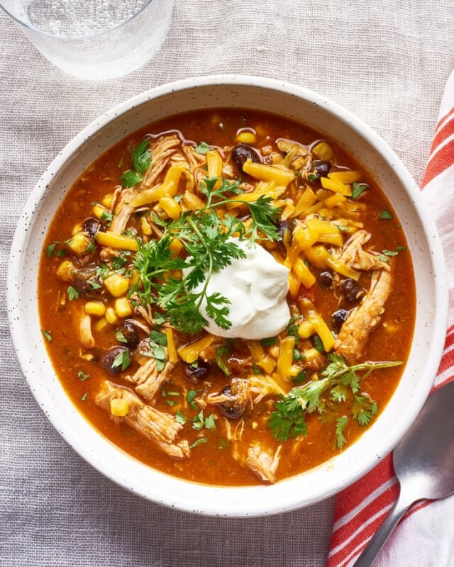 Slower Cooker Chicken Enchilada Soup Recipe