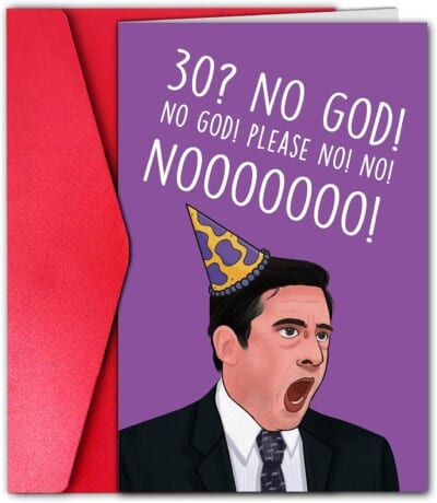 The Office Birthday Card for 30th birthday gift ideas
