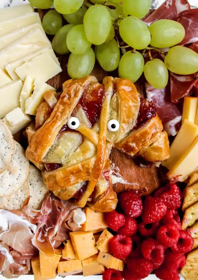 Mummy Baked Brie Recipe for Halloween food ideas