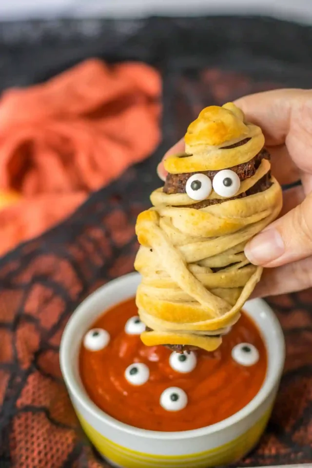 Mummy Meatballs Recipe for Halloween recipes