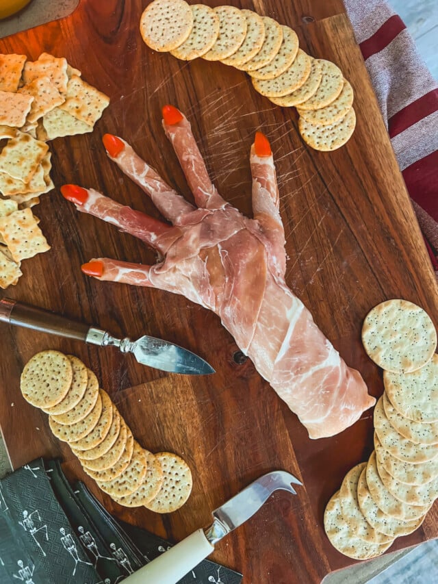 Scary Halloween Charcuterie Board for Halloween appetizers