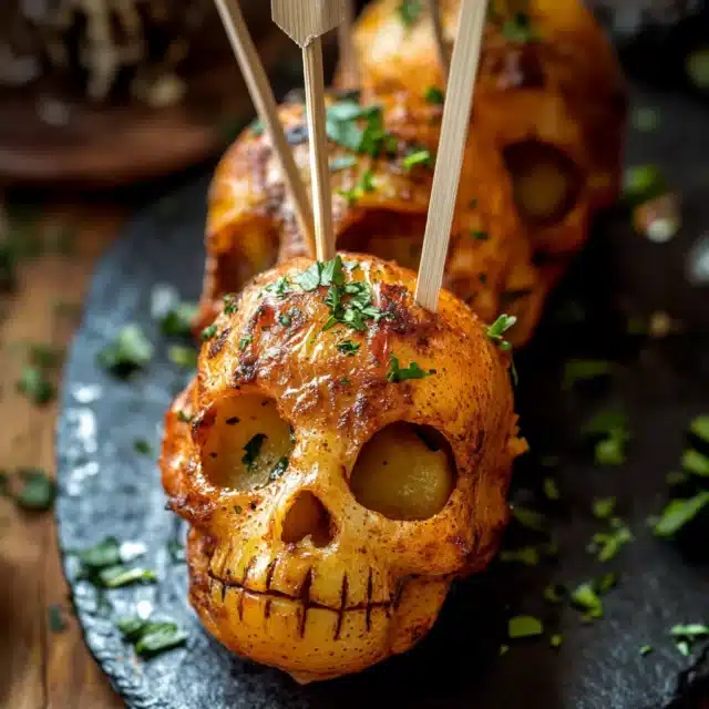 Spooky Skull Potatoes for Halloween recipes