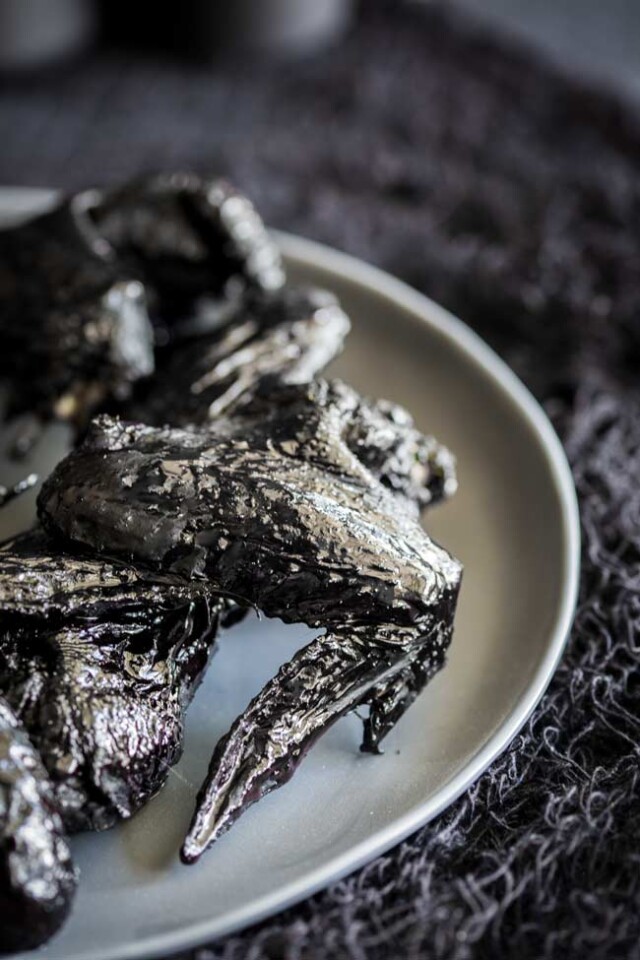 Sweet & Sour Bat Wings for halloween party food