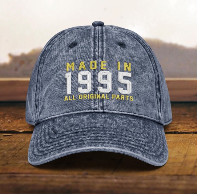 Vintage Embroidered Hat for 30th Birthday 