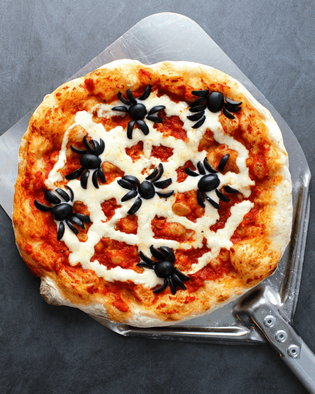 spooktacular spider web pizza for halloween recipes