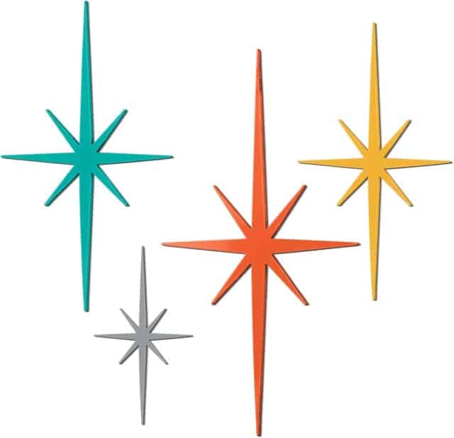 Cast Iron Retro Atomic Stars
