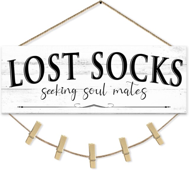 Lost Socks Sign for amazon wall decor