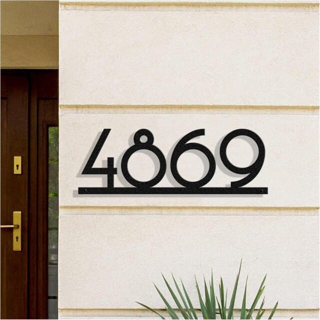 Personalized Metal House Number Sign