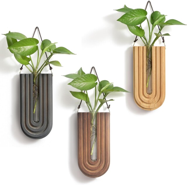 Wood Wall Planter Indoor, Propagation Station