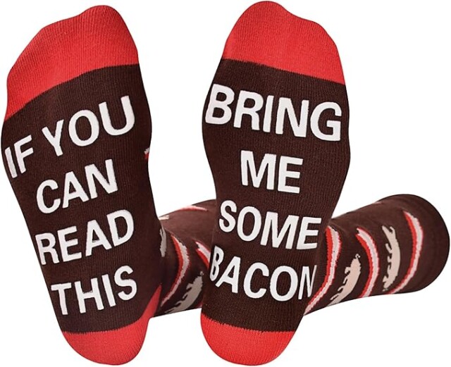 Bring Me Some Bacon Socks for gifts under $10
