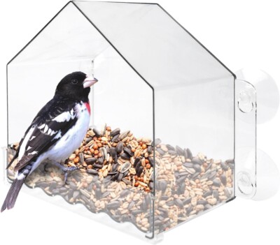 Clear View Window Bird Feeder for gifts under $10
