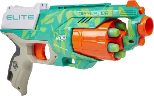 NERF Elite Disruptor Dynamic Green Dart Blaster for gifts under $10