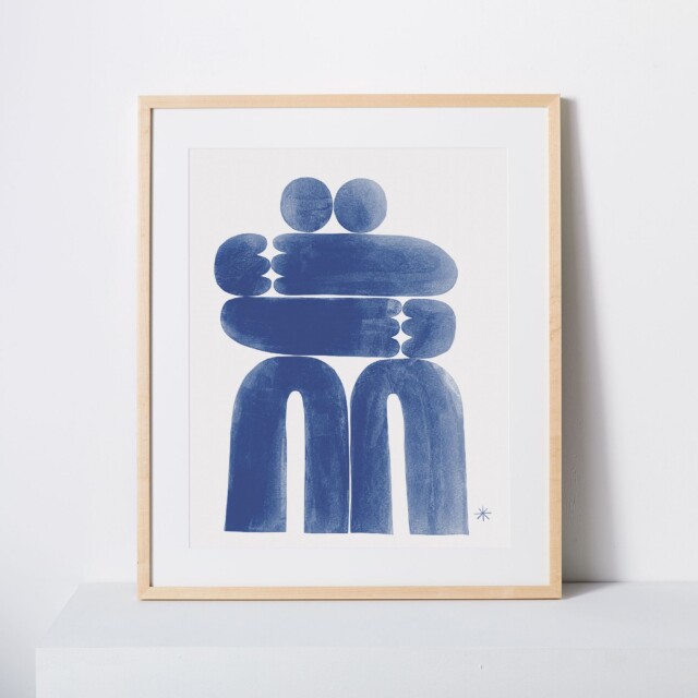 Christopher David Ryan Print - Blue Hug