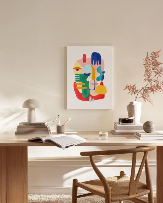 Colorful Abstract Art Print for affordable wall art