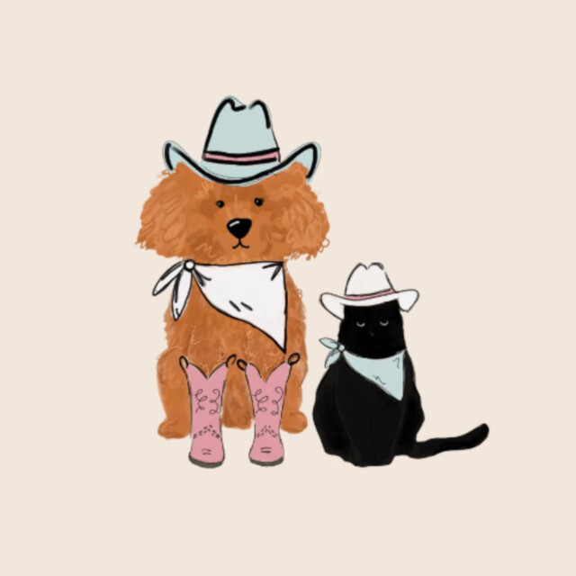 Custom Pet Doodle Portrait- Hand-Drawn Dog & Cat Art (Digital or Physical Print Available) for affordable art print