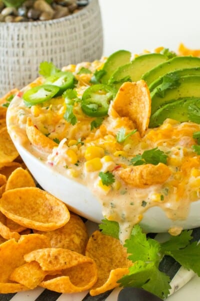 Hot Corn Dip Recipe close up