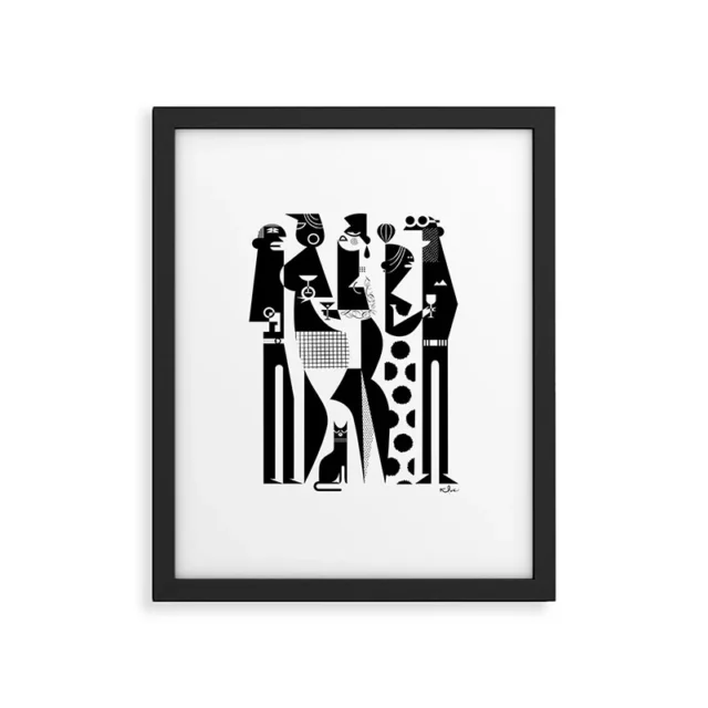 NYC Party People Framed Art Print By- Kirsten Ulve